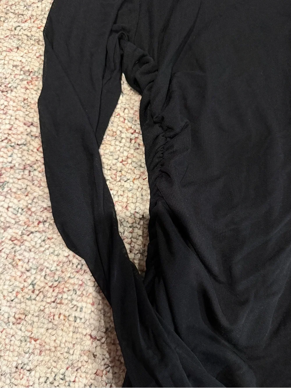 Classic Black Sheer Sleeve Women's Dress - Unbranded